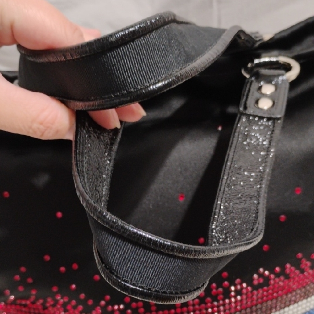 Auth Coach XL Black Multicolor Sequin Spotlight Tote W Strap & Hangtag - Picture 8 of 16